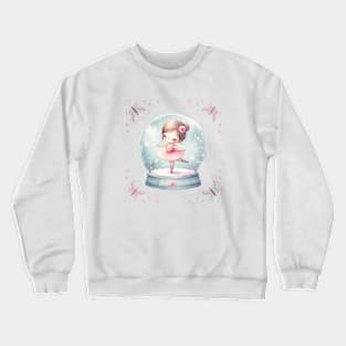 Coquette Ballerina in a Snow Globe Crewneck Sweatshirt